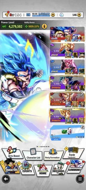 B195-IOS+Android-UL Gogeta v2 12 Red Star+2 LR(Super Vegito+Goku Black)+Good Equipment+SS4 Goku Zenkai+Goku Uis+SS Gohan Zenkai+Vegito Green