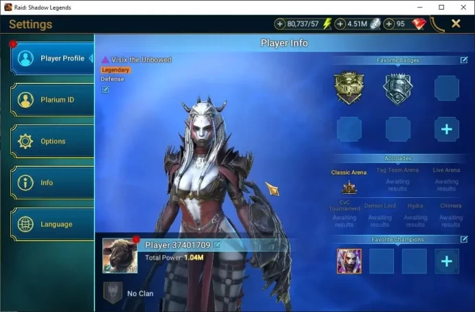Lv14 1M Power|2 Mythic(Nell Blackteeth,Androc)|24 Legend(Ninja,Alice,Dracomorph,Xenomorph,Ezio,Etc)|80K Energy|Plarium(RSL1509)