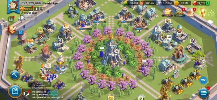 ROK2361: 57M - Vip 15 - 6 Commanders - 41 Passport - 74k Gems - 90 Gold Heads - 2 farm