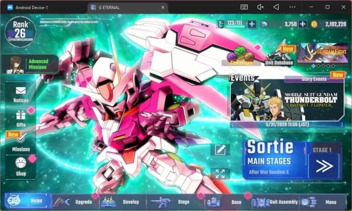 Global Rank Lv26 FreshStory 3k Diamond |20 URGundam Zeong EX,Gundam Ez8 EX,Wing Gundam Zero|20 URCharacter and 11 UR Supp SDG001B