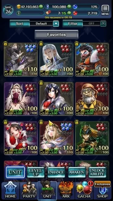GLOBAL|Rank 26|100K Crystal|Top Tier Unit [Demon Lord Judecca-Samekh,Spirit Maiden Sera,Telestio,Etc|2 UR 1 LR 50 SSR Ark|LC1295