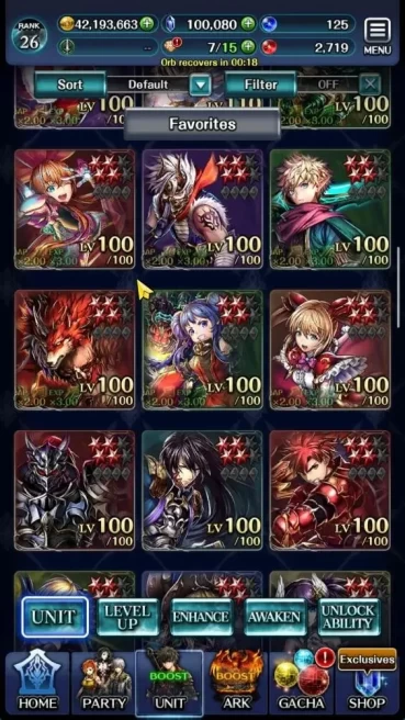 GLOBAL|Rank 26|100K Crystal|Top Tier Unit [Demon Lord Judecca-Samekh,Spirit Maiden Sera,Telestio,Etc|2 UR 1 LR 50 SSR Ark|LC1295