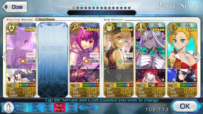 FGO372: NA | Lv153 | 2095 days| 48 SSR  66 WNP (Pendragon NP4 + 2 NP3 + 11 NP2) | 73+ CE MLB (Kaleid + Black Grail + Aerial) | 38 SSR Max Skills