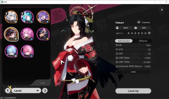 GLOBAL Europe |HL 3| 2 SSR Hotori + Signature , Fadia Awk 2 |5 SR|Female MC|Log Email|Take Email|NTE1250
