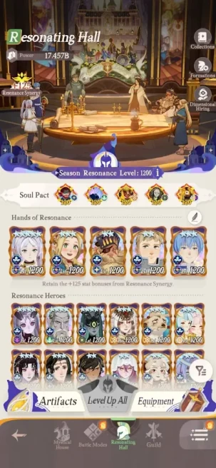 AFKJ123: Global G348  - Lv 1200- 17, 457 B Power - Vip 3 -  35 ( Supreme + )  - 350k gems