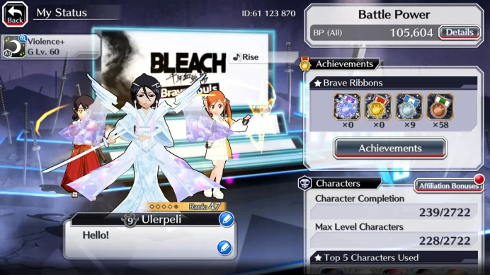 GLOBAL]11K Orb+Fresh All Story|Rukia10thanniv,IchigoRenewed,Orihime,Etc|ChekSS|KlabID|RA299B