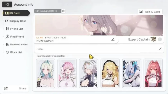 GLOBAL Lv 44|1K Crys|9 SSR[(HeidemarieM2,Nine,OrleaM1)+Sign,DianaM1,Narja,Khalipe,MeiLin,Hugo,Luke]|3 SSR Partner|Stove(CZN2037)