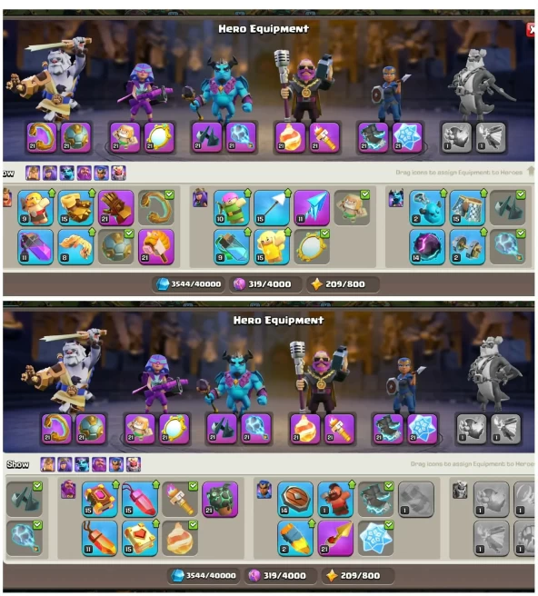 [Blacksmith Max]||Th14 Full Maxed||Decorated Spam Obstacles Statue||Loaded Magic Items||War Arena Scenery||Exp:174