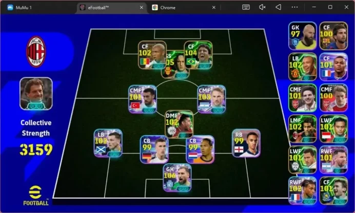 Android|PW 3159|Epic Bebeto,Totti,Rijkaard,Diouf|SHW Donarumma,Allister,olise,Messi,Roberston,Kokcu Etc |2026|Check SS EFB1640B