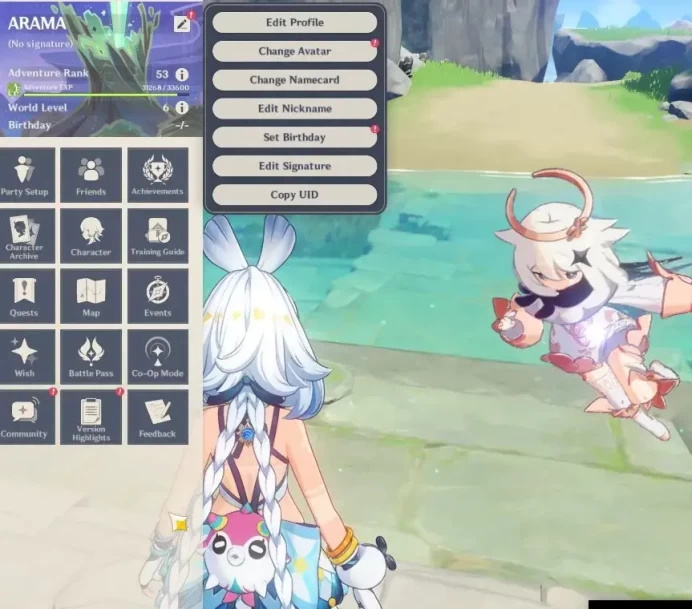 ASIA |AR 53 |3 Limited + 3 (*5Weapon) |[Maulani,Kazuha]+Sign,Xilonen |Reuni On |Mc Female |Take Mail |Check SS (GI6627)