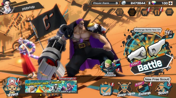 Global | 4EX | 1 MAX | the5elder saturn , 4emperor Monkey D.Luffy ,Film z Zephyr,Ks Yamato  Rank 3 | Log bandai OPBR033