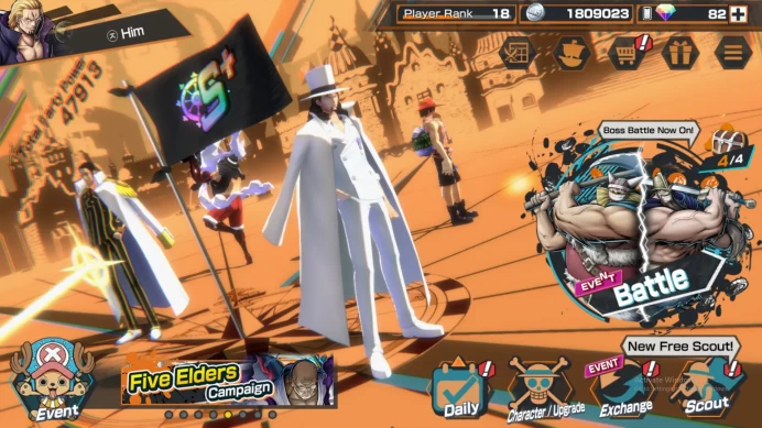 GLOBAL | MAX 2 | EX2 | Kuma and Bonney, Awaken Luccy, Borsalino, More detail Check SS OPBR064B