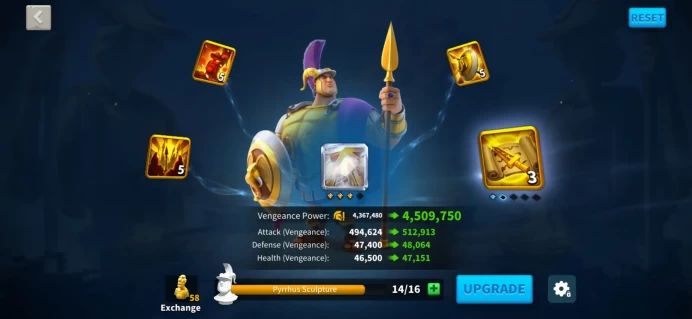 20M Power - Offseason KVK 2 KD 3998 - Pyrrhus 5553(Almost Expertise), Cao Cao 5511 - VIP 12 - 58 Golden Heads - 44K Gems - 4 Passports #484