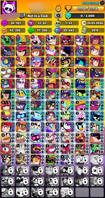 31K TROPHY | 82 BRAWLER | 32 MAX | 30 HYPER | 160 SKINS | INSTANT DELIVERY | LIFETIME WARRANTY 
