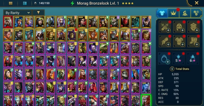 Starter with Mythical - Siegfrund : 91k energy / 62 mln coins / Septimus, Mother Cybele, Arix, Ninja + 20 Login Legendaries / Demytha