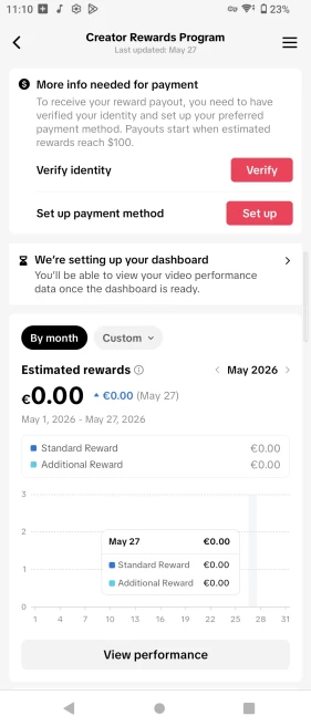 France Monetized Creator Rewards Program Account | 10k Real Followers & 12k Likes | Real screenshots + Full Access + Account in Good Standing