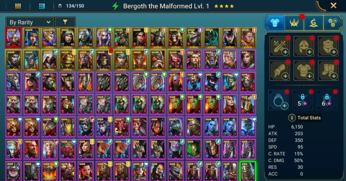 Starter with Mythical - Toshiro : 92k energy / 63 mln coins / Ma'Shalled, Arix, Ninja + 20 Login Legendaries / Aniri, Skullcrown + Sinesha