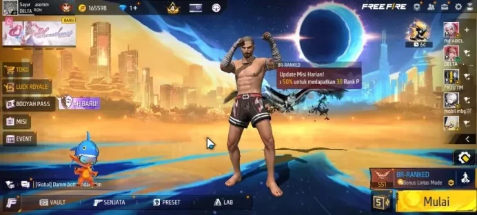 Indonesia|M1887 Hand Of Hope|SCAR Megalodon Alpha Lv4,UMP Booyah 2021 Lv3|Katana Void Matter|297 Vault+102 Bundle|Google|FF1465