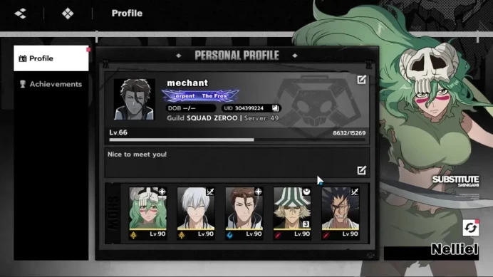 NuverseSEA|End Lvl 66|9 SSR|[(Nelliel,Aizen,Kenpachi,Ikkaku,KisukeB3,Saijin,Yoru,Gin,Tosen]+Stamp|6 Sign|Log Google|(BSR1173)