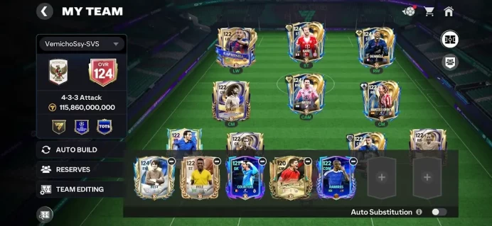 FCM46: FC FIFA MOBILE /All Platform Global - Over 124/110 B Value - 4B gold