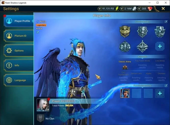 Lv29 380K Power|21 Legend(Predator,Ninja,Alice,Xenomorph,Ratahlos,Wukong,Artak,Deliana,Dknight,Etc)|91K Energy|Plarium(RSL1519)