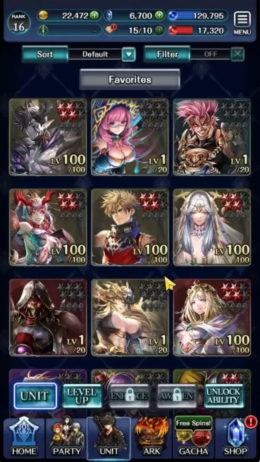 GLOBAL|Rank 16|Top Tier Unit|DL Judecca Samekh,SM Sera,G Lilaha,A Roland,A Labyreth,KoG Mauna|2 UR 10 SSR Ark|Code Only|LC1301