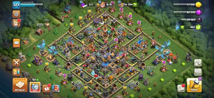 Town hall 18 Xp 223, 13 equipment epic, C6304