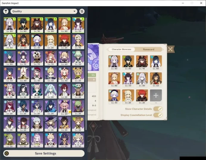 ASIA|AR 55|7 Limited+2(*5Wep)|Skirk,HutaoC1,CitlaliC2,Columbina,Yelan,Etc|Amos Bow|Mc Female|Reoni ON|TakeMail|CheckSS(GI6665)