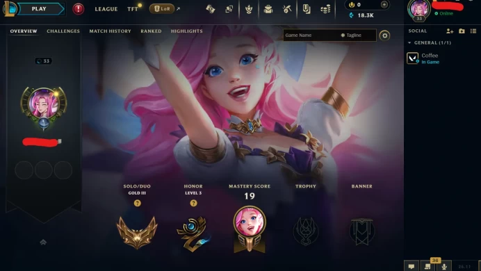 [EUW] S16 - SPLIT 2! Gold 3 97 LP - 6 Win 1 Lose - SUPPORT PEELER ACCOUNT - 18.3 K Be - Ranked Ready -Full Access