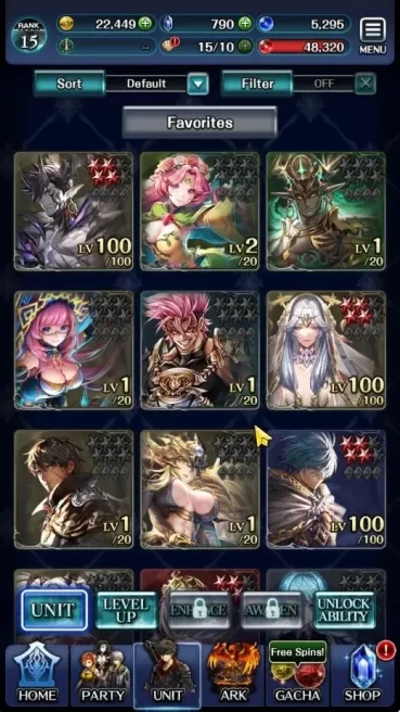 GLOBAL|Rank 15|Top Tier Unit|DL Judecca Samekh,SM Sera,G Lilaha,SS Lenius,PGT Famille,KoG Mauna|2 UR 11 SSR Ark|Code Only|LC1299