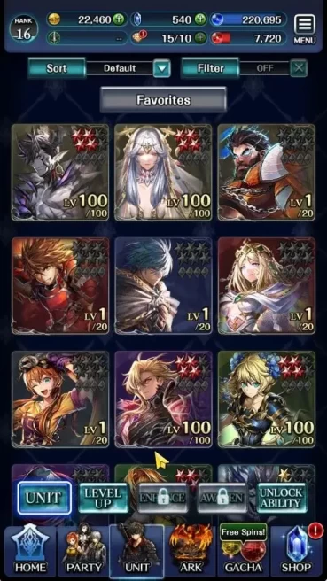 GLOBAL|Rank 16|Top Tier Unit|DL Judecca Samekh,SM Sera,G Lilaha,SS Lenius,A Roland,Etc|2 UR 12 SSR Ark|Code Only|LC1298