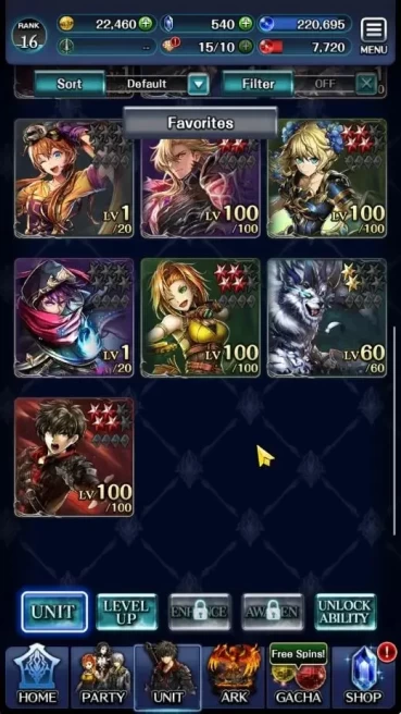 GLOBAL|Rank 16|Top Tier Unit|DL Judecca Samekh,SM Sera,G Lilaha,SS Lenius,A Roland,Etc|2 UR 12 SSR Ark|Code Only|LC1298