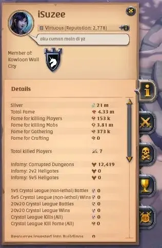 ASIA | 4,33M Total Fame - 21M Silver | T8 Ore Miner | T8 Longbow Build |Mount Skin Ready|Summary 27%|Take Gmail|Check SS|(AO846)