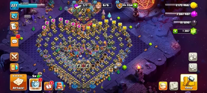 PREMIUM TH18 MAX | HIGH DEFENCE TROOPS | COSMIC SCENARY | HERO-95-92-65-66-50 | NC YES | LINK TO BUYER OWN EMAIL