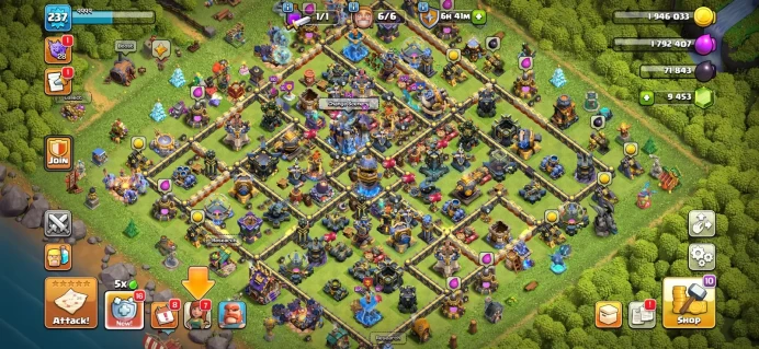 Town hall 18 Xp 237, 6 equipment epic max, 23/24 equipment common max, C6313