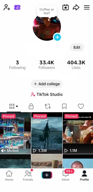 USA Region Account/ 33K Real Followers+404K Real Likes Account/ Live Stream/ Full Access