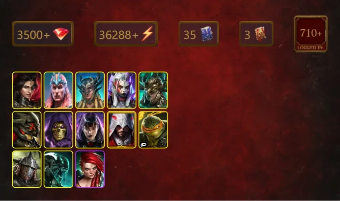 [STARTER]Geomancer+Elva Autumnborn+Adelyn+Loki+Scyl+Visix+Leminisi the Gold-Wing+Skeletor+Alice+Ezio Auditore+34Epics