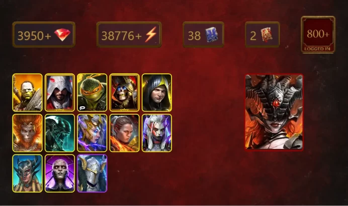 [STARTER]Teodor+Kurosa the Covetous+Artak+Ezio Auditore+Michelangelo+Deathknight+Aleksandr+Wukong+Xenomorph+Deliana+31Epics