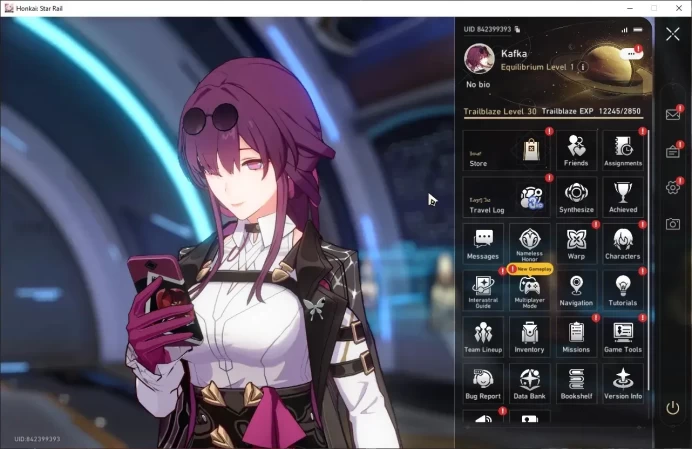 ASIA|TL 30|3 Limit| Ashveil, Kafka, Dan Heng PT,etc|Check SS|MC Female|HSR286B