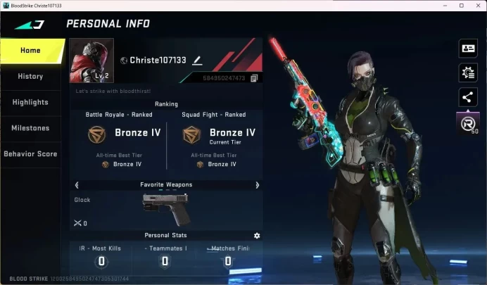 ASIA | ULTRA: AR97 Bit Strike | 1 LEGENDARY GUN | 5 other guns | 3 EPIC items | L2 Bronze IV|More Check SS BS1102B