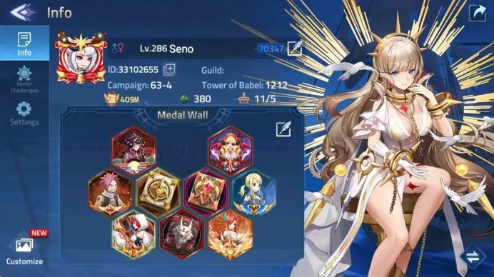 70347 | LV 286 | 409M POWER | CAMP 63-4 | 6 UR Achlys Alice, Eos Silvanna | 36 AWAKEN | Detail Check SS MLA036B