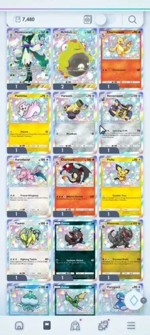 EN 7K Card|152 EX|4 Crown [Roaring Moon,Celebi,Arboliva,Solgaleo] 29 Shiny|Deck: Miraidon,Terapagos,FluterMane|323KDust|PKM1081