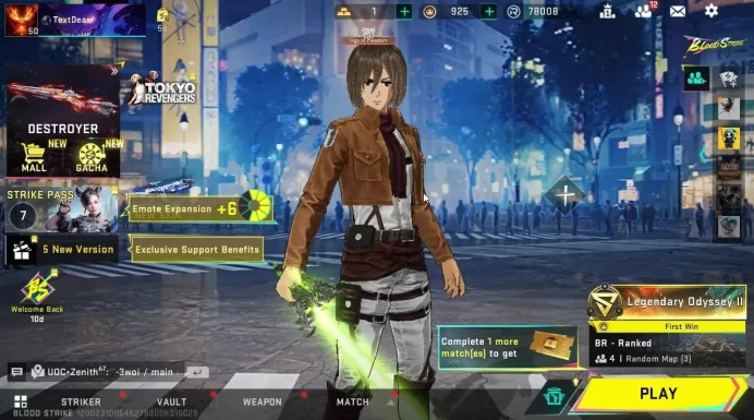 ASIA|3 ETERNAL[AK47 Lv3,UZI,DEagle]|Collab TR[Takemichi]|ULTRA Melee Sycthe,lightblade+[Hank,Galil,etc|Anniv FAL|NetEase|BLS4667z
