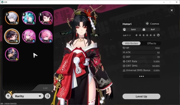 GLOBAL EU|HL 3|1 SSR| Limited Hotori  |2 SSR Selector On|5 SR|Male MC|Log Email|NTE1267