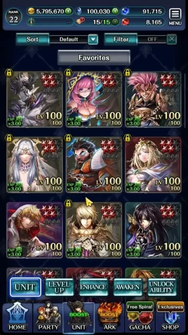 GLOBAL|Rank 22|100K Crystal|Top Tier Unit [DL Judecca-Samekh,SM Sera,Kyle Knight O Pale Flame,G Lilaha,Etc]|1 UR Ark|LC1304