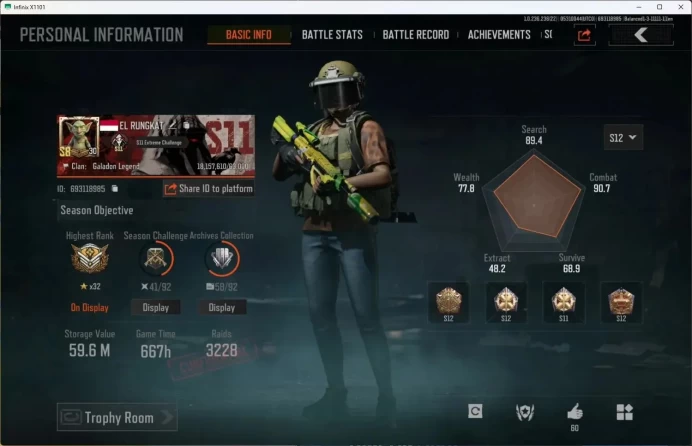 Mobile | LV 30 | SV 59.6 M | CV 30.3 M |Exclusive Fruit AR-57, Koi LR-AR2, Battle Machete | More Check SS AB482B