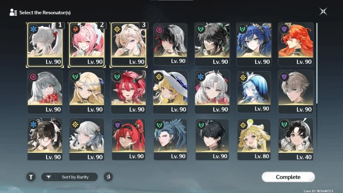 #260 18 Limit - Hiyuki S1 Carlotta Rc6S1 (Outfit) Qiuyuan S1 Shore S1 Carteth S1 Phoebe S1 Ciaconna S1 Yinlin S1 XY S1 Jinhsi S1 Aemeath Lynae C