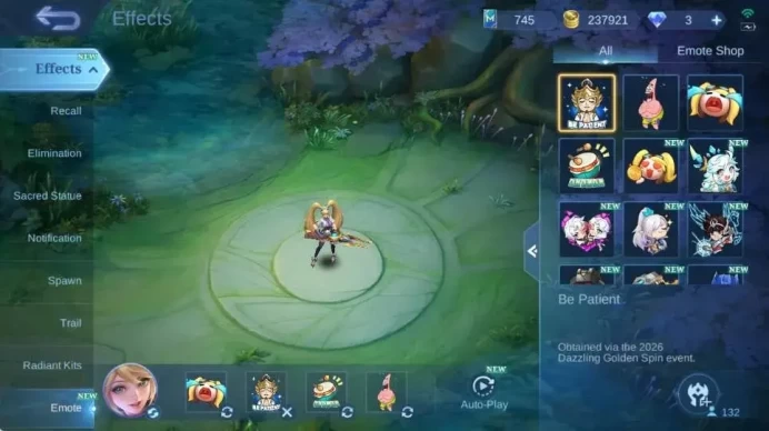 Global|Hero 132|Skin 262|Renowned|Collector Natalia|Collab Gaara+Badang|VENOM Hanabi+Grock|SABER Johnson|More Check SS ML2076B