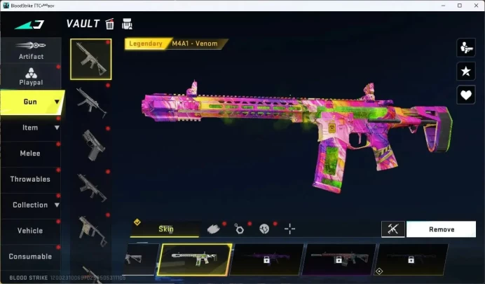 ASIA| 1 Eternal Desert Eagle - Scorpius|1 Limit Gun|2 Ultra Gun|5 Legendary Gun|Melee 1 Limit |More Check Ss BS1108B
