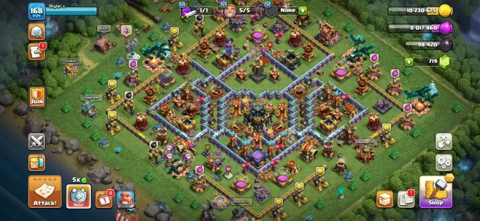 Town hall 17 Xp 168, 6 equipment epic, 1440 medals Cwl, C6316